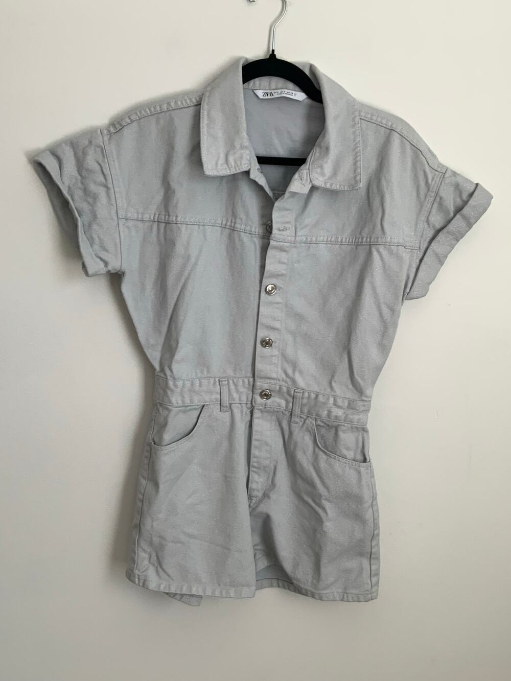 Zara Shimmery Metallic‎ Romper size small